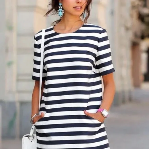 Draper James | Dresses | Draper James Blue White Striped Shift Dress | Poshmark Draper James | Dresses | Draper James Blue White Striped Shift Dress | Poshmark